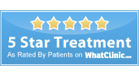 5 Star Treatment Award From WhatClinic.com